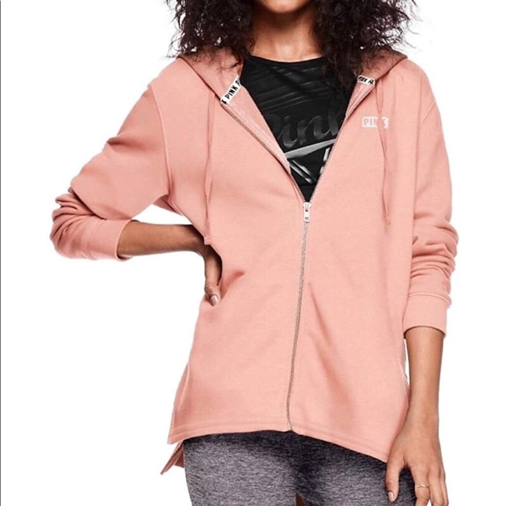 Victoria’s Secret PINK Side Slit Full ZIP Hoodie L